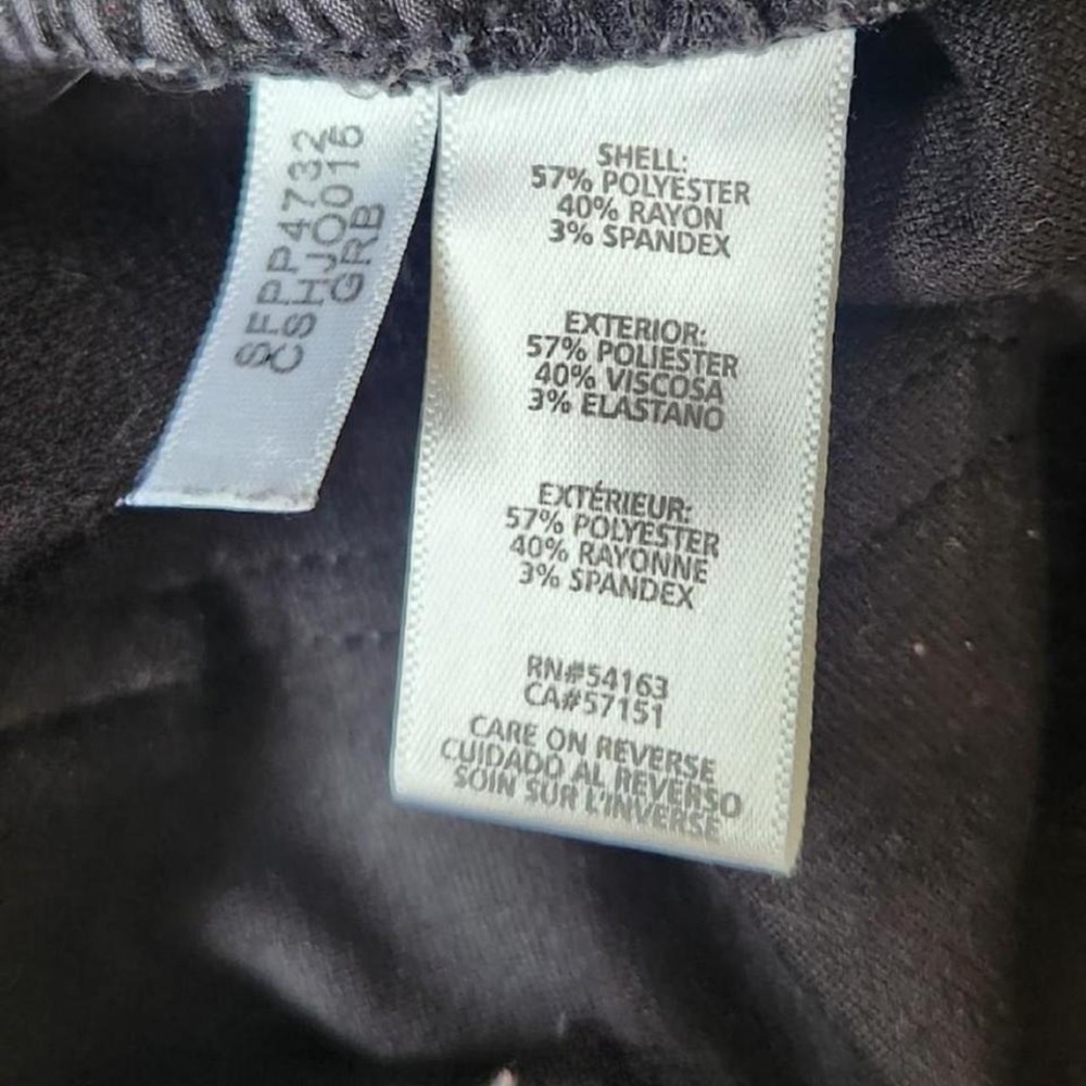 Calvin Klein grey plaid straight leg career trousers with pockets - Picture 6 of 6